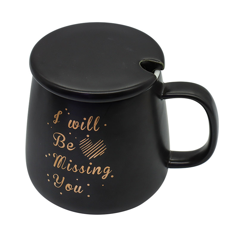 55-degree heating cup, ceramic constant temperature cup, warm cup, trendy mug, covered spoon, office customizable logo pic 5