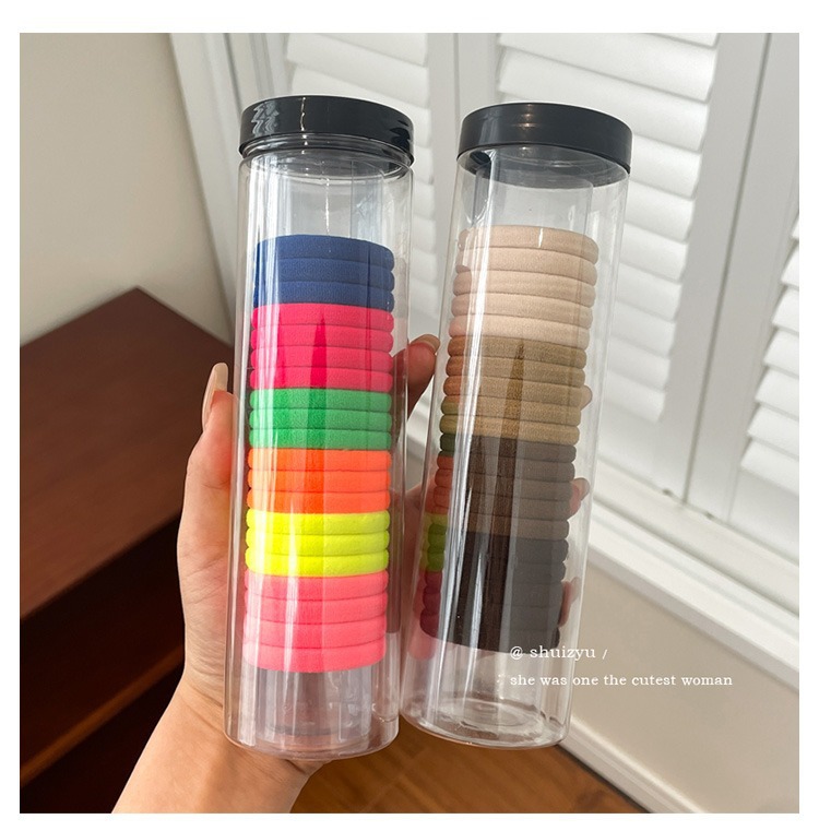 橡皮筋女扎头女生头绳发圈发绳高弹力耐用黑色儿童不伤发大人皮套详情34