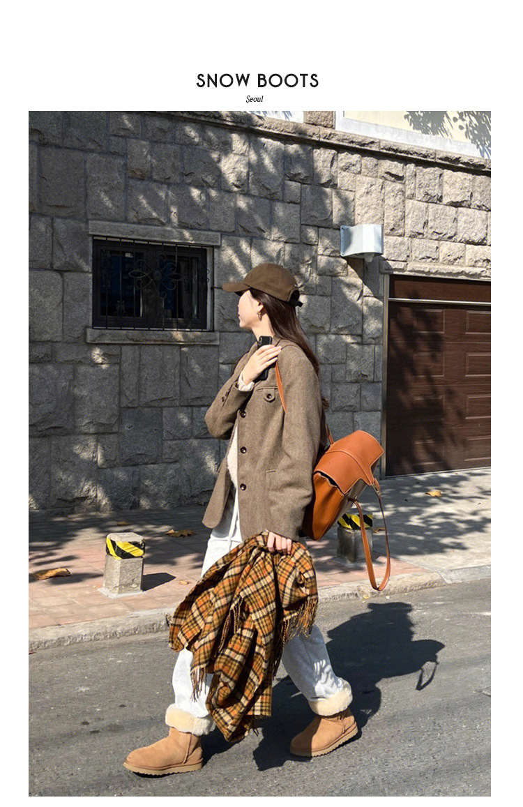 河南皮毛一体雪地靴女厚底秋冬桑坡保暖毛毛加绒加厚棉鞋冬季女鞋详情9