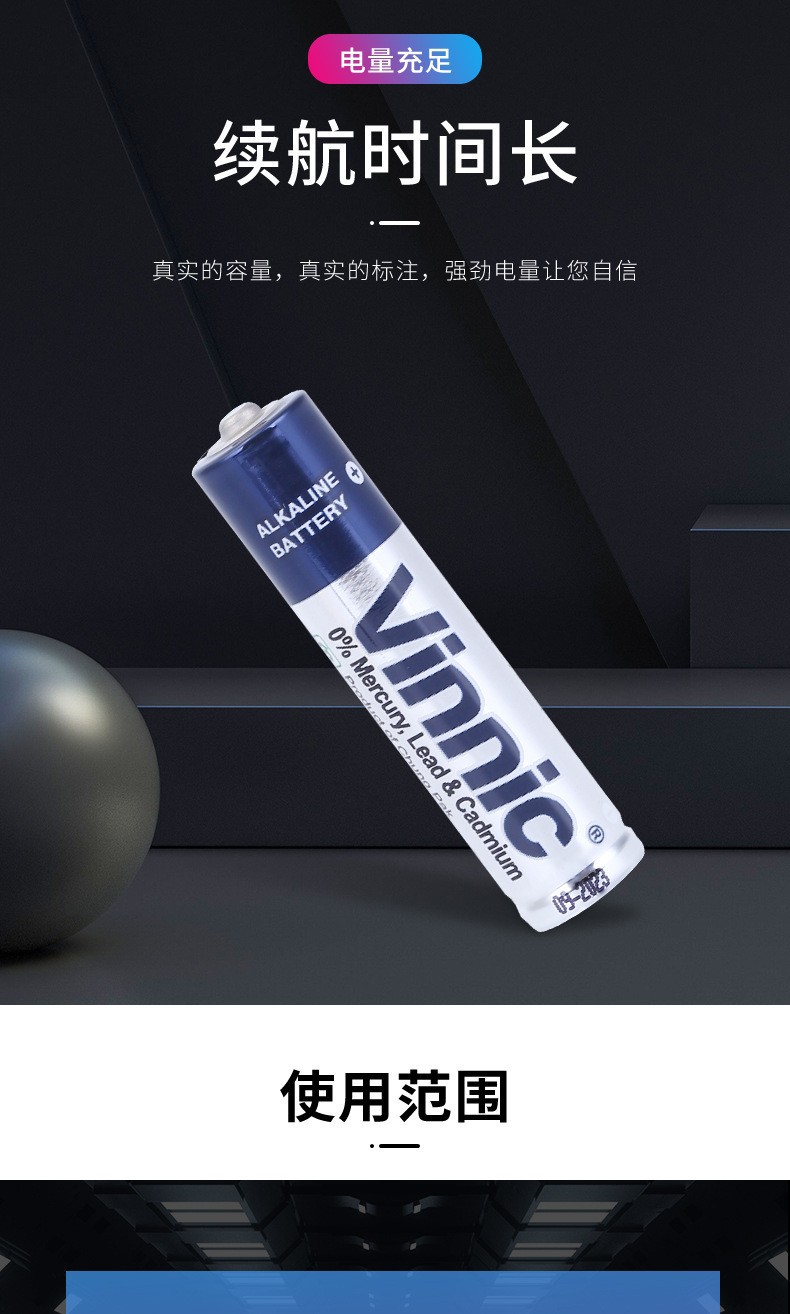Silver Warrior vinnic Songbai LR03 No. 7 AAA Remote Control, alkaline battery for cars, planes, children and toys pic 6