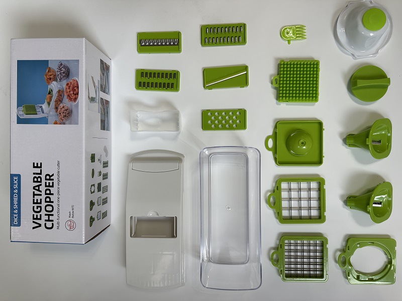 The new 18pc multi-functional vegetable slicer and shredder is selling well across borders and is available in stock pic 7