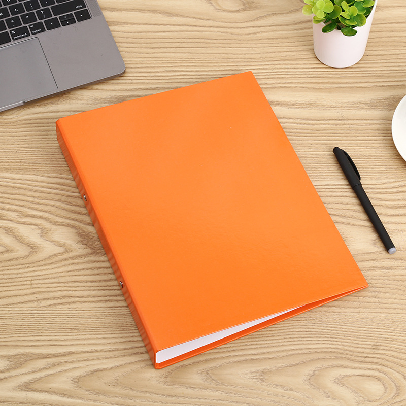 Solid-color single-hole loose-leaf binders, booklets, punched loose-leaf binders, simple storage folders, office supplies pic 8