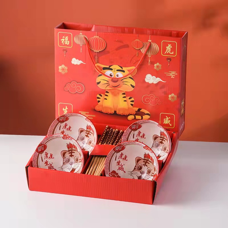 Gift bowls and plates, ceramic bowls, tableware gift boxes, small gifts for opening events, wholesale sets of bowls, complimentary sets of bowls and chopsticks pic 23