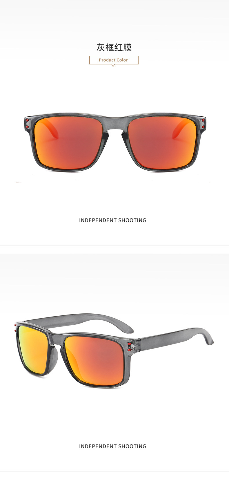 European and American fashion polarized 9102 type sunglasses for both men and women, rivet decoration, essential for outdoor sports and cycling, colorful coated sunglasses, UV-resistant glasses pic 14
