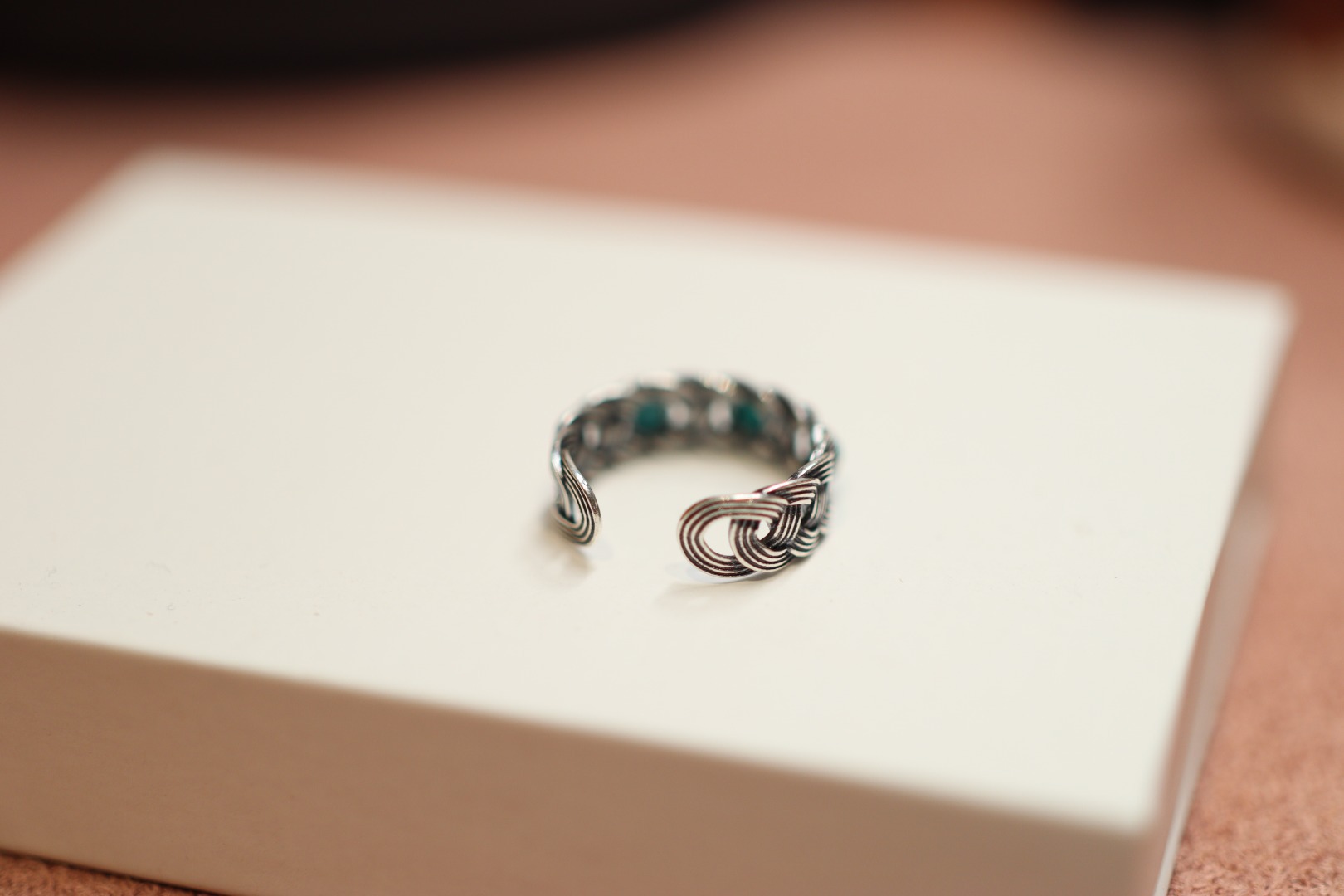 Natural jade A-grade carved ring for men and women, 925 silver thread inlaid with ancient method hollowed-out ring, retro court style pic 22