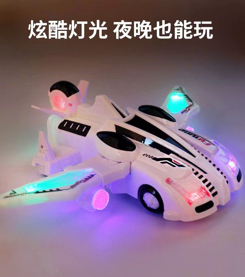 Electric omnidirectional stunt transformation car, 360-degree rotating automatic transformation aircraft, future concept car, festival lantern pic 5