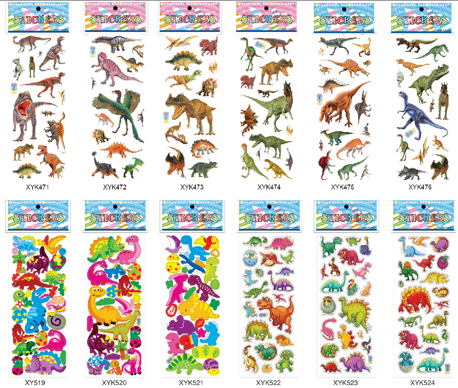 厂家直供立体贴纸凹凸儿童卡通动漫贴画PVC粘贴宝宝奖励泡泡贴纸详情13