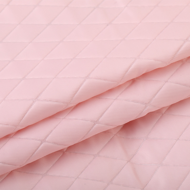 Leather fabric cosmetic bag for luggage, PVC diamond-shaped grid, 0.8cm, fabric veneer, decorative fabric pic 11