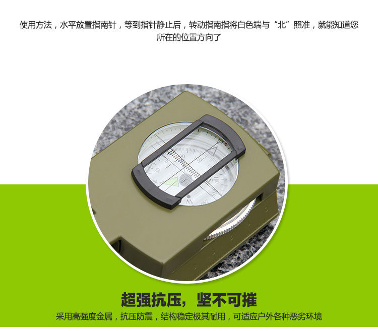 Wholesale American metal compass, high-end folding military standard, Military enthusiast K4580 multi-functional luminous compass pic 8