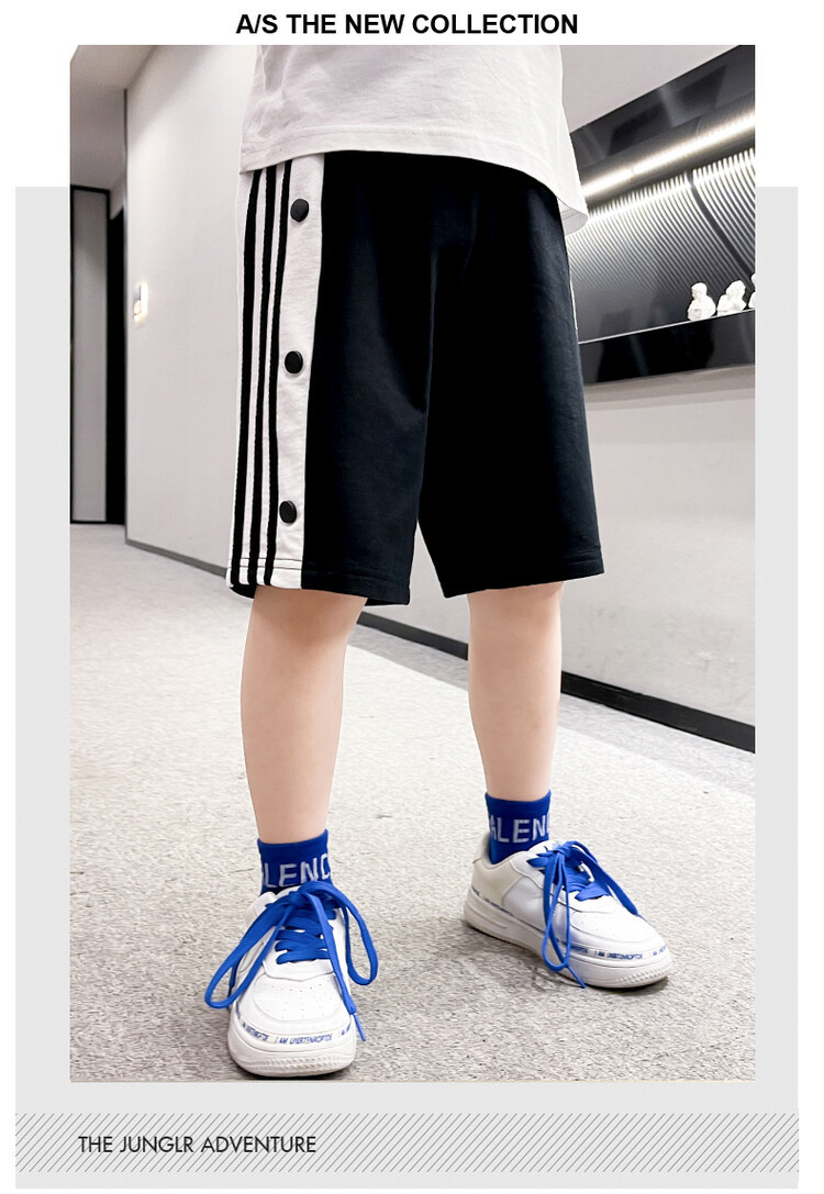 The 2022 new summer loose and stylish cotton capri shorts for boys are a trend of casual summer pants for middle-aged children pic 96