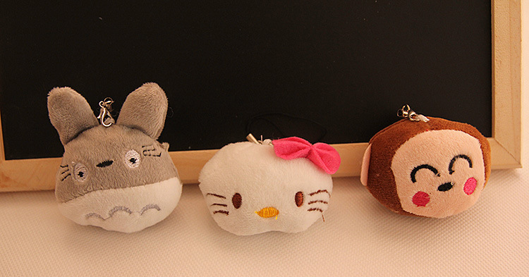 Cartoon animal head plush pendants, mini dolls, toys, headwear, clothing accessories, small claw machine dolls pic 17