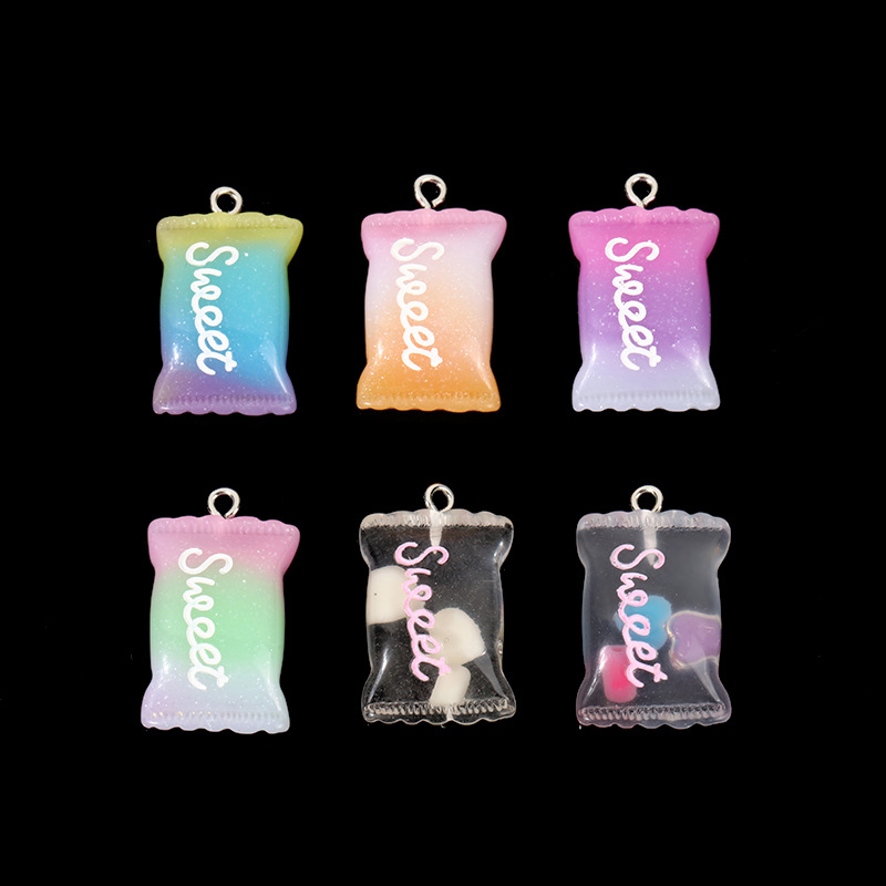 Cute and fresh butterfly diy jewelry pendant, mini bubble milk tea beaded bracelet, necklace accessory, hanging decoration pic 6