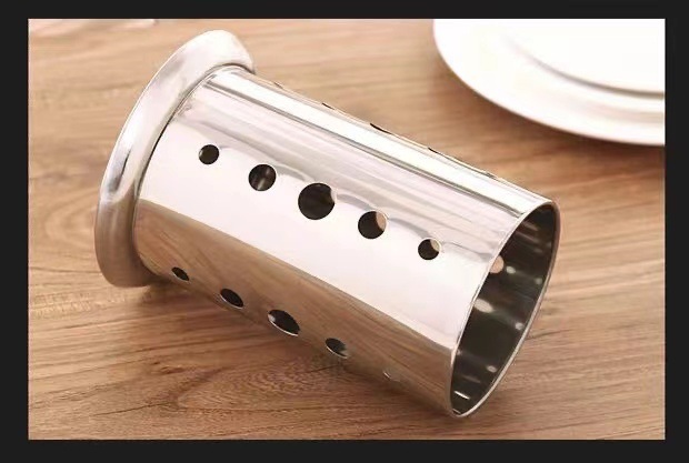 Factory direct sales of round stainless steel chopstick holders, restaurant straws, organizing and storage 筷笼 household closel-hole drain holders pic 7