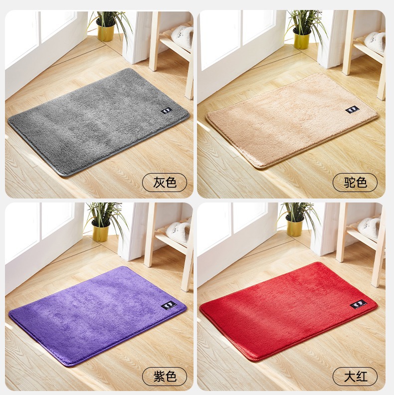 浴室地垫毛绒吸水家用卫生间脚垫厕所防滑垫踩脚垫进门入户门垫子详情7