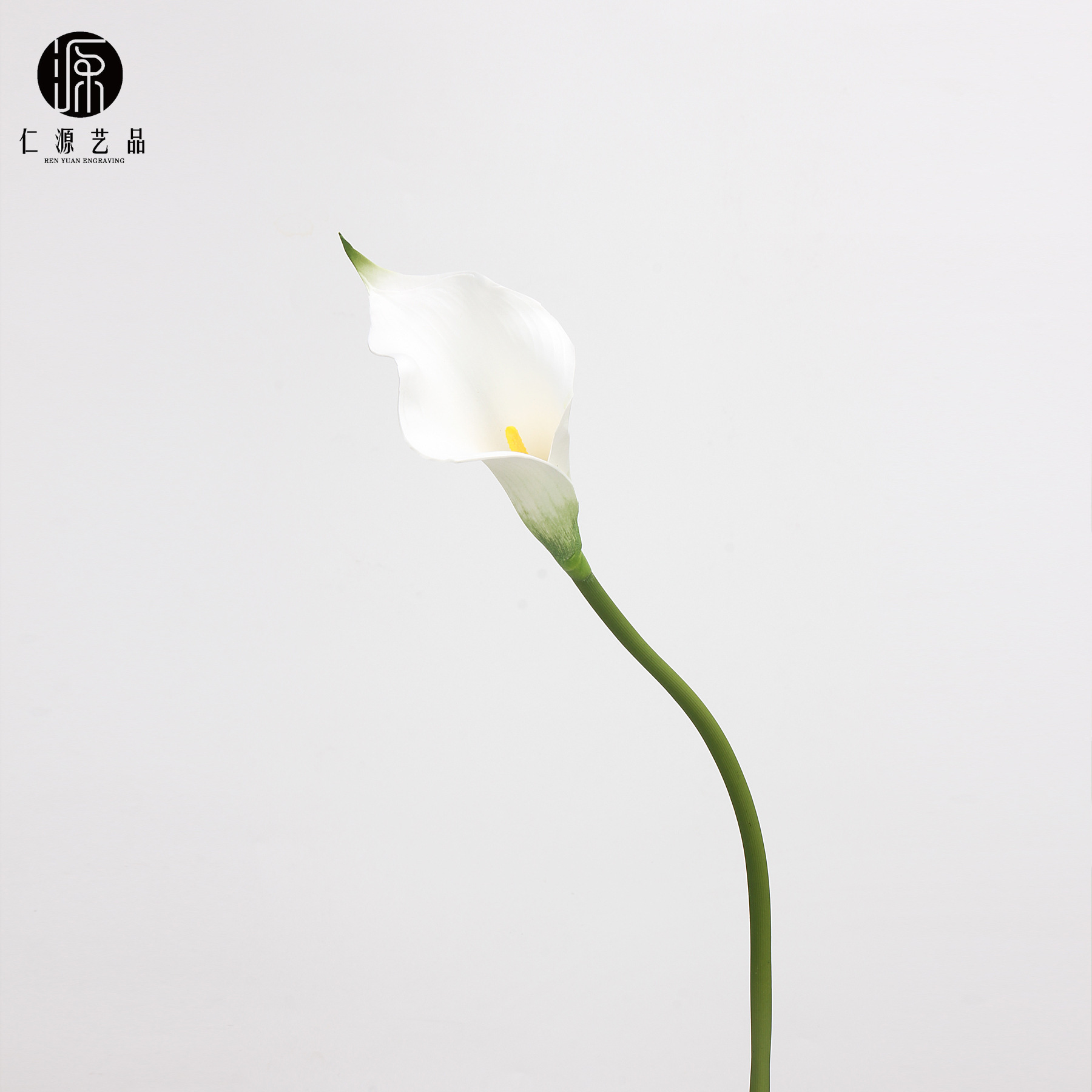 工厂直销 EVA马蹄莲仿真花海芋手感假花单枝婚庆家居插花配材道具详情12