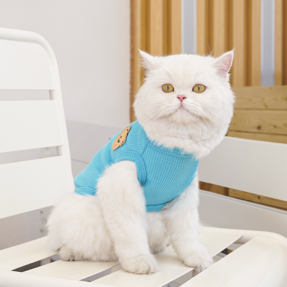 Pet clothing, Waffle bear summer vests, Teddy small and medium-sized dogs, cat and dog clothing manufacturers wholesale pic 26