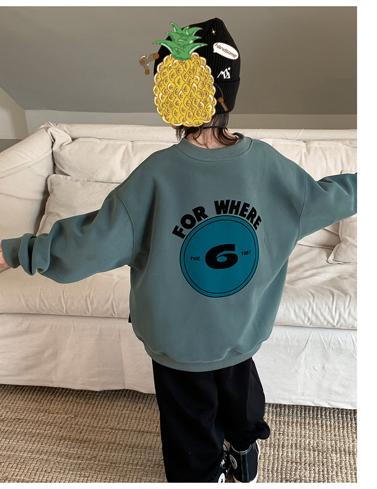 童装2024新款卫衣儿童卫衣男童时髦潮打底衫韩版宝宝上衣男孩宽松详情19