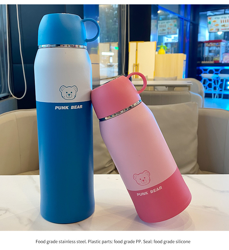 Punk Bear brand large-capacity 316 insulated flasks, 1L large water cups, portable outdoor water bottles, insulated cups wholesale pic 22