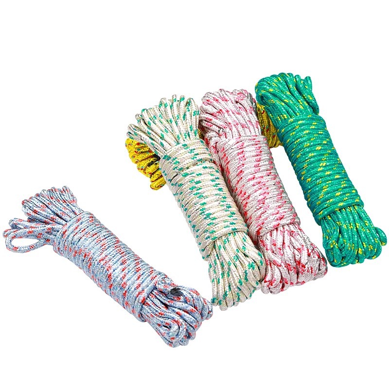 Thickened drying rope, nylon anti-slip and windproof drying rope, outdoor drying rope for clothes and quilts, 10-meter OPP bag pic 4