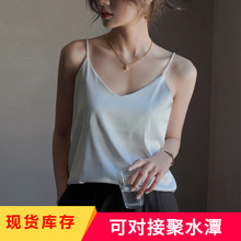 网红短款黑色打底螺纹吊带背心女夏季内搭无袖设计感外穿上衣潮详情19