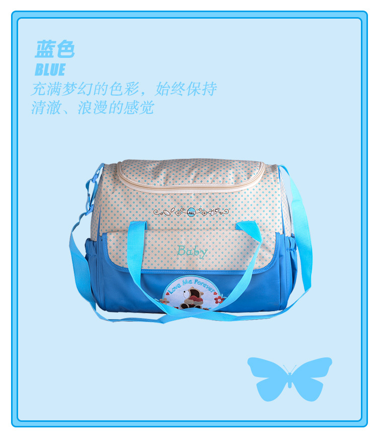 Mom Bag Five-piece set, multi-functional, large-capacity, fashionable, waterproof cartoon single-shoulder crossbody bag, Mom Bag wholesale pic 12