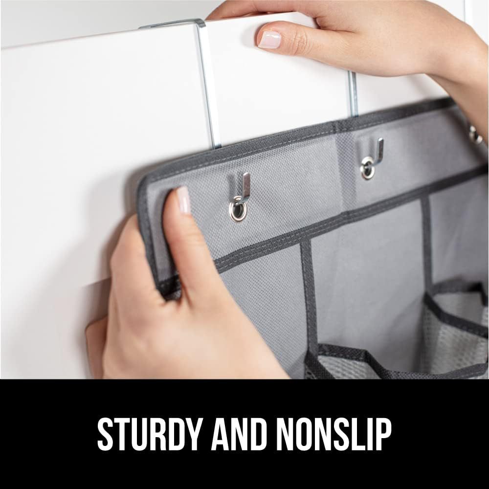 跨境热卖24格门后挂袋储物袋收纳袋鞋子收纳袋多层网格收纳挂袋详情8