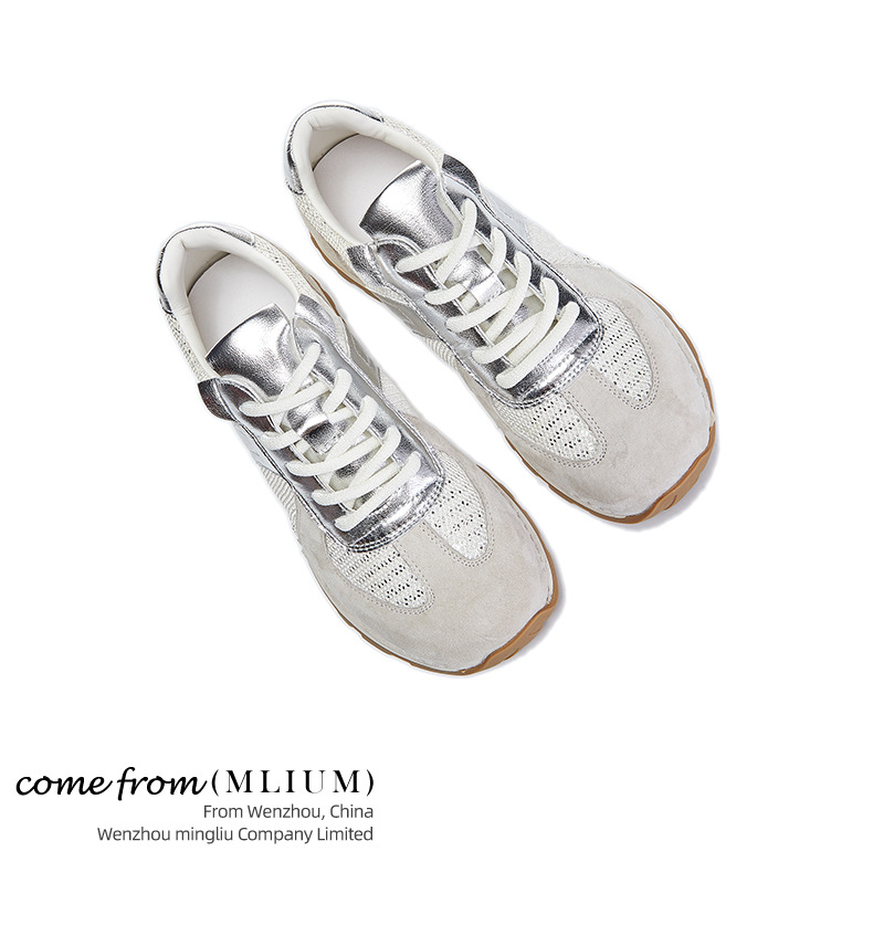 真皮阿甘鞋女2024秋季新款平底运动德训鞋女休闲小白鞋女百搭女鞋详情23