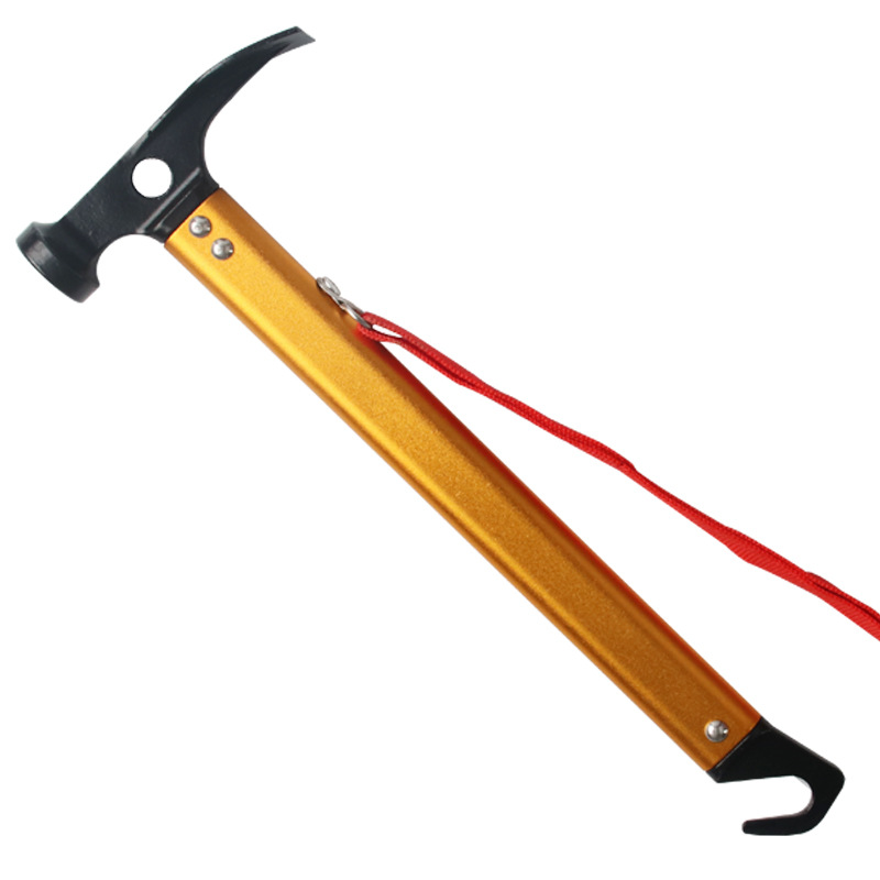 Outdoor hammer, aluminum alloy handle hammer, canopy nail remover, camping tent ground hammer, multi-functional mountain climbing and camping hammer pic 7