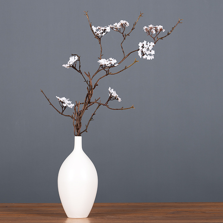 Zen-themed faux cherry blossom vine branches for home decoration, realistic small floral dry branches, tea room artificial flower ornaments, and simple flower arrangements pic 7