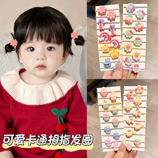 简约耐用橡皮筋女扎头发绳高弹力不伤发头绳发饰时尚马尾发圈头饰详情13