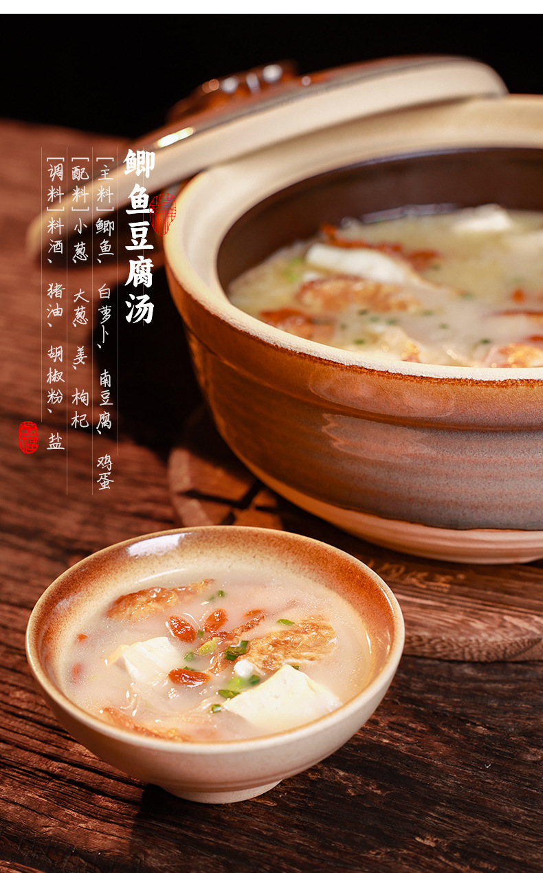 Retro clay pot stew pot for making soup home high-temperature resistant open flame glaze ceramic pot soup 煲仔饭 special clay pot for making soup pic 13
