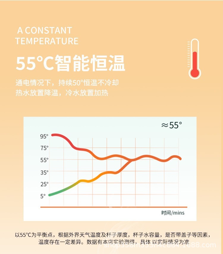 Warm Warm Cup 55-degree constant temperature Cup Set Gift box Business gift printed advertising logo Souvenir Ceramic mug pic 14