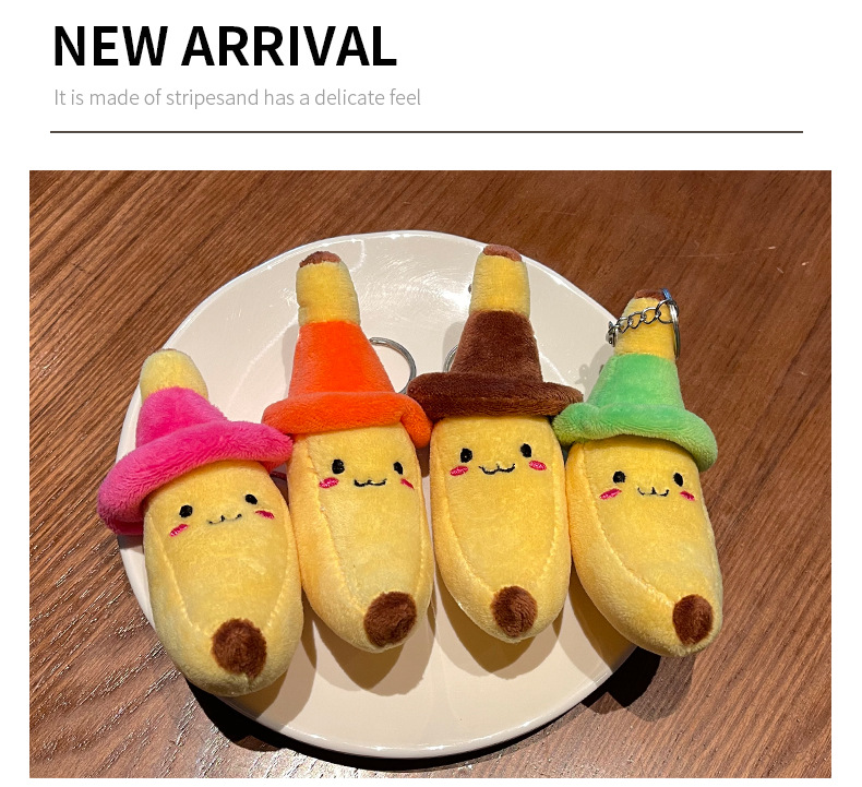 Japanese and Korean small banana plush toys, hats, small banana strings, small pendants, mobile phone and backpack decorations pic 10