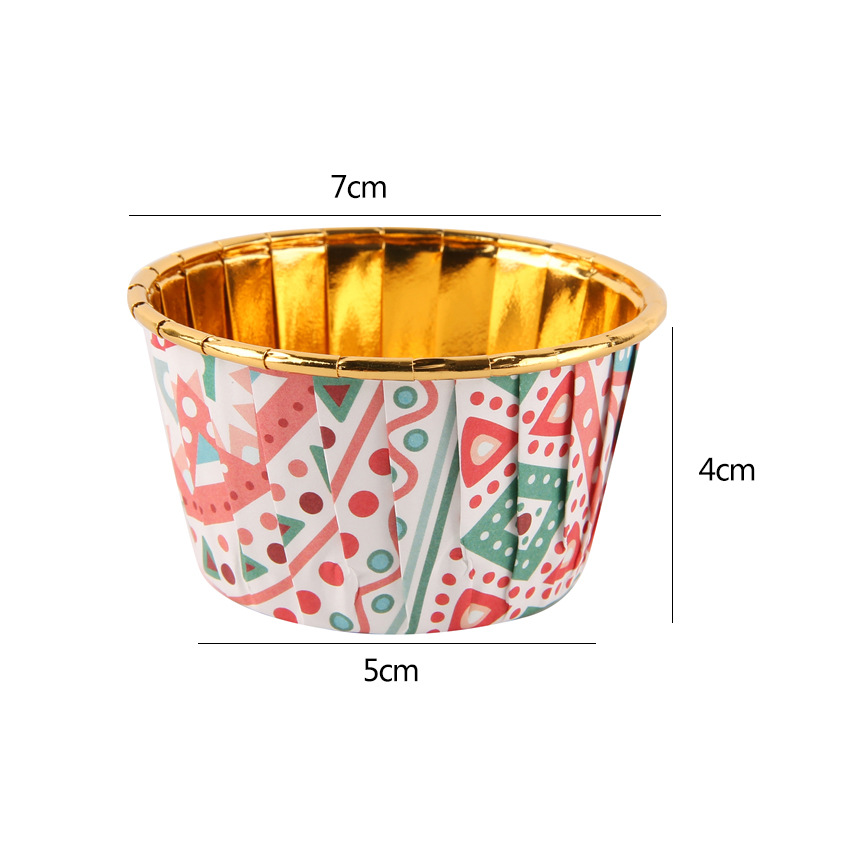 单面金铝箔卷口杯烘焙卷口杯卷边淋膜杯蛋糕纸杯大/中/小号马芬杯详情7