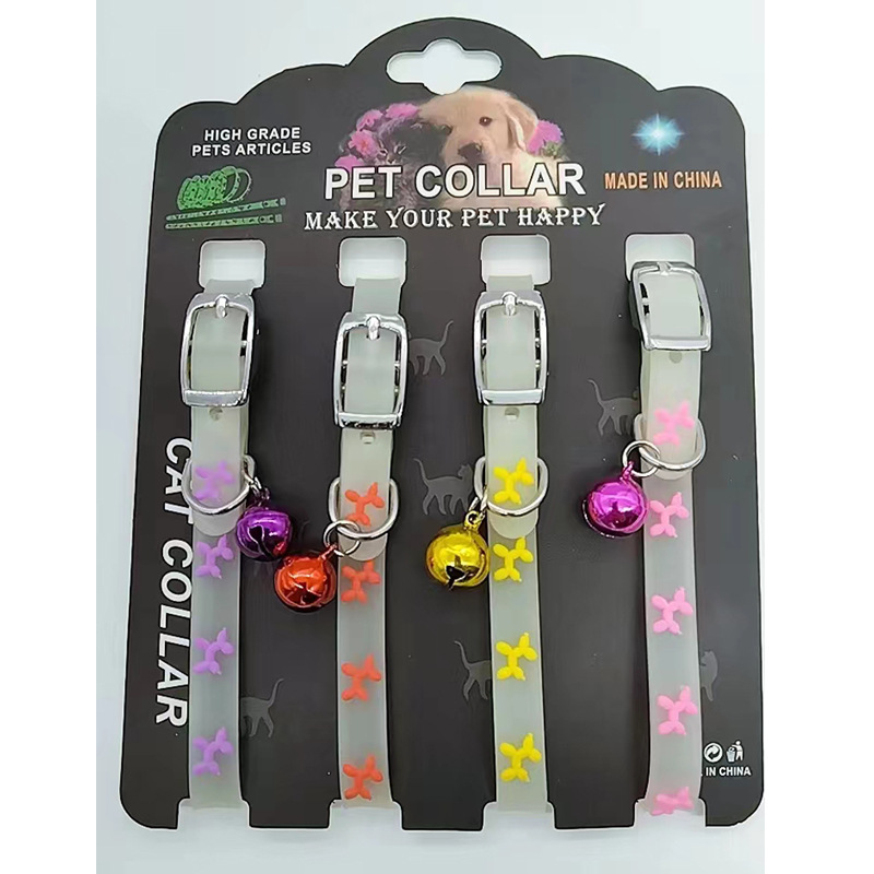 2022 nuevo collar de silicona fluorescente para gatos cachorros collar luminoso para perros cadena de gato luminoso pic 6