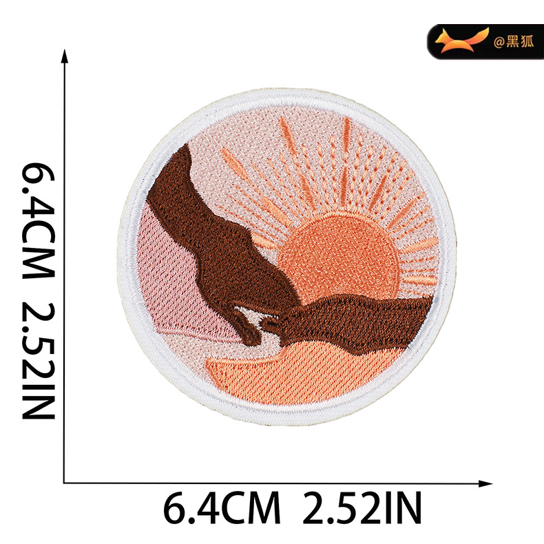 鞋帽刺绣布贴包包补丁贴衣服装饰章仔电脑绣花标卡通花朵刺绣贴 pic 17