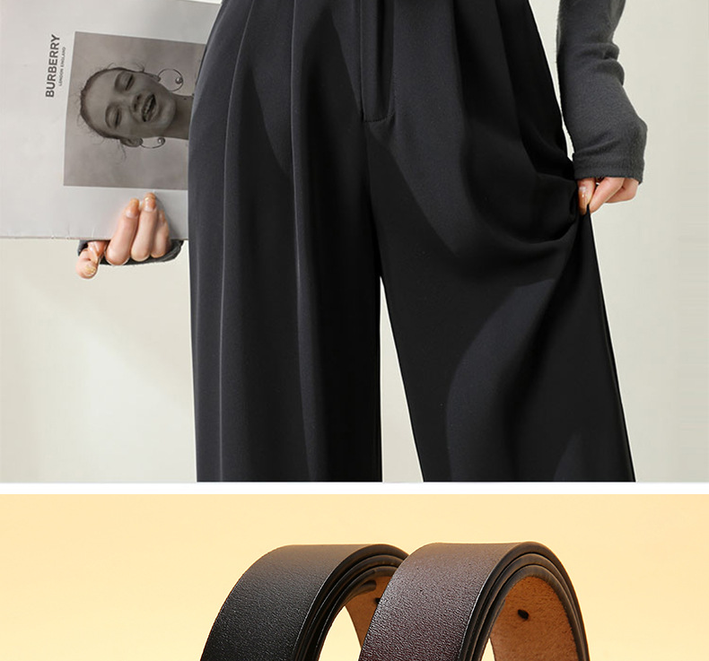 抖音爆款女士真皮牛皮腰带休闲简约百搭皮带潮时尚牛仔裤腰带女款详情5