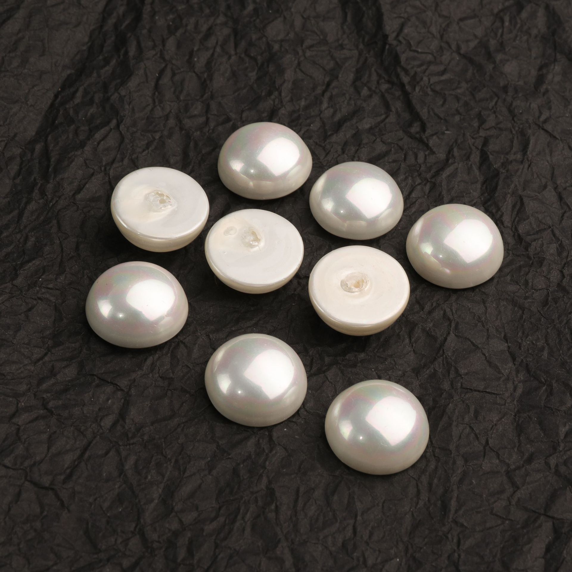 Factory direct supply of large quantities of shells and pearls, 8-20mm in various colors, half-hole shells and pearls, DIY jewelry accessories, loose beads wholesale pic 5