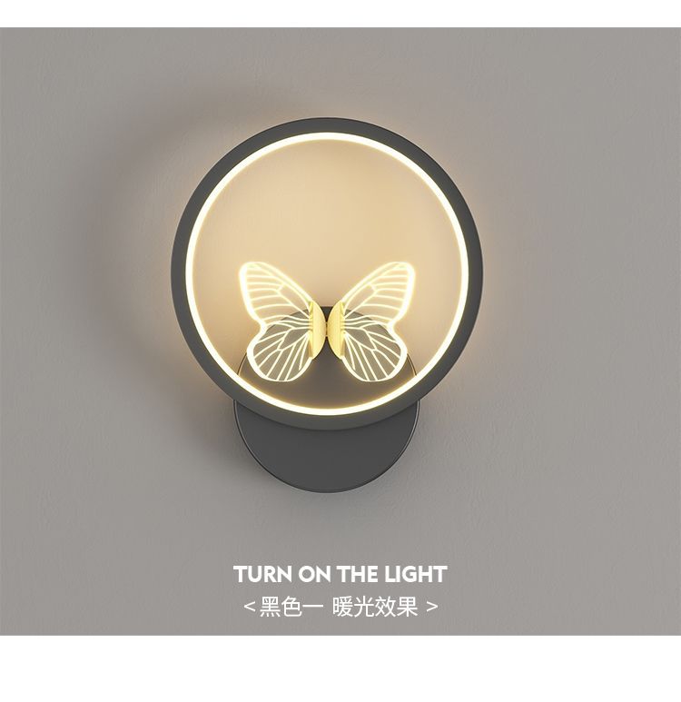 创意儿童墙壁灯北欧卧室床头灯简约现代圆形客厅过道电视背景壁灯详情20