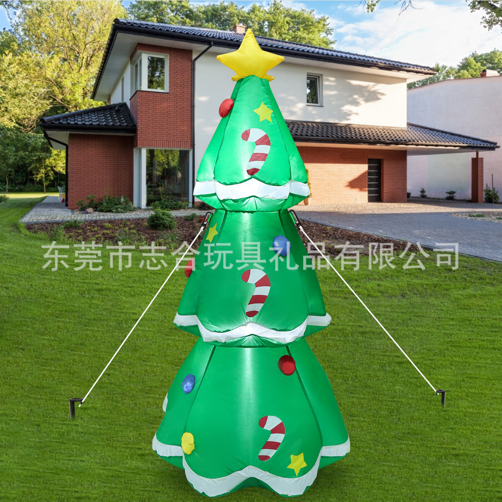 Offline recommendation: 1.2-meter five-pointed star Christmas tree inflatable inflatable Christmas stocking gift package, inflatable tree figurine doll pic 17