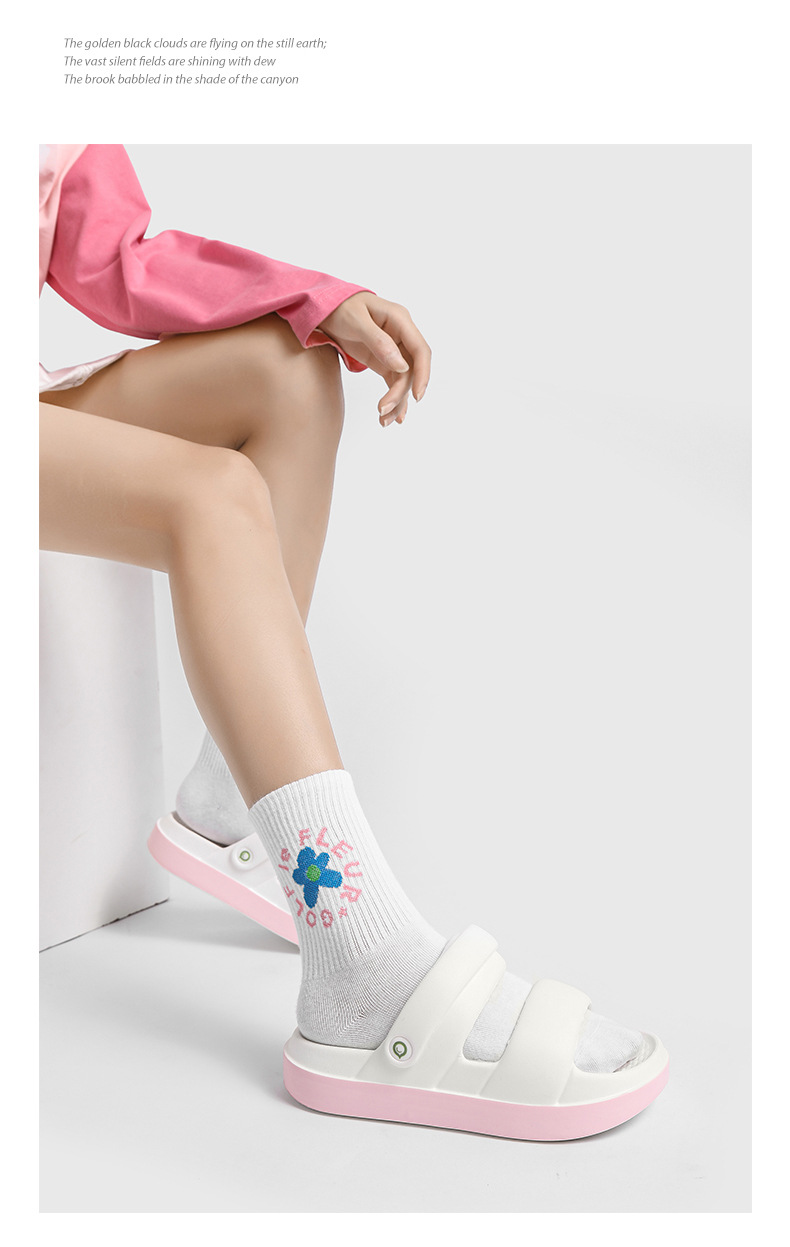 厚底凉鞋女4.0踩屎感露趾透气沙滩鞋夏季户外防滑增高凉拖花园鞋详情14