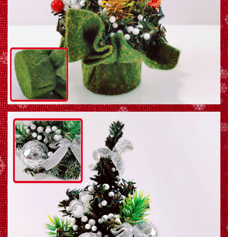 Cross-border new mini Christmas tree, small desktop Christmas tree ornament, 20cm Christmas tree, Christmas decoration items pic 38
