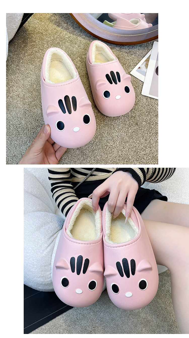 防水棉拖鞋女冬季家居室内防滑毛拖加绒拖鞋包跟厚底棉鞋男士批发详情34