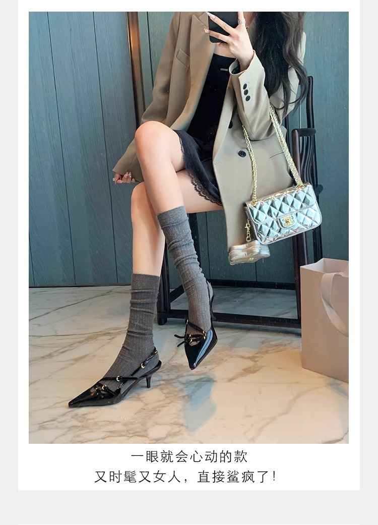 时尚真皮女鞋气质单鞋凉鞋女一字带尖头高跟鞋细跟女鞋2024春夏季详情23