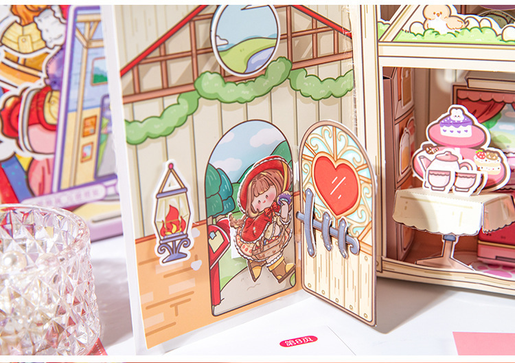 语闲阿果DIY童话书套盒 可爱创意免裁剪儿童益智送人立体手工礼物详情10