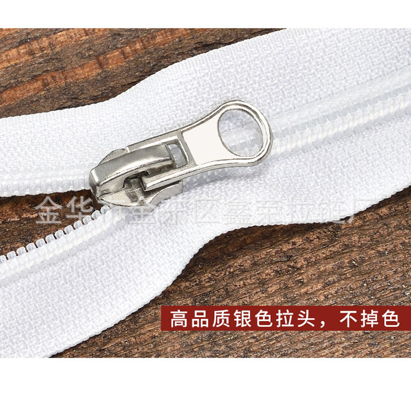 Factory wholesale No. 5 nylon tail-pull chain clothing, tents, sleeping bags, down jackets, metal zippers available for customization pic 10