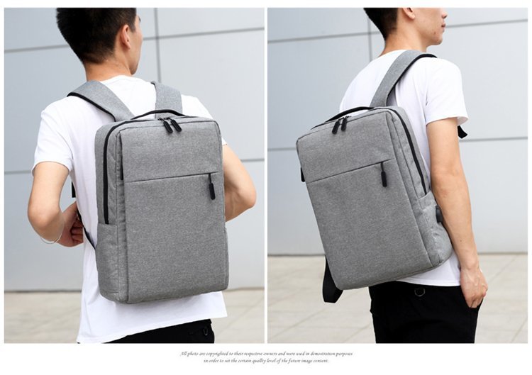 Cross-border backpacks, simple notebooks, business computer bags, campus student schoolbags, trendy travel backpacks that can be printed with logos pic 46