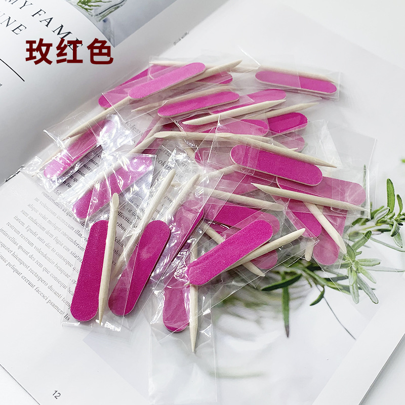 Two-piece portable armor tool set, wooden stick, mini file strip, nail removal tool, colored wood veneer rubbing, shanilak pic 11