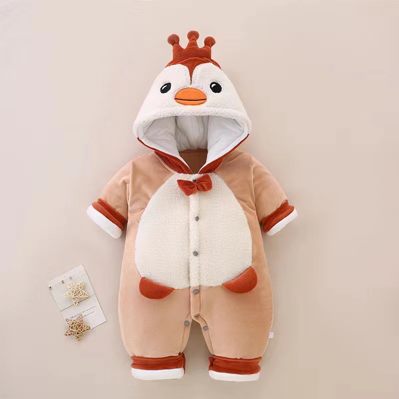 新款婴幼童冬季加厚休闲外出服舒适男女宝宝连体保暖分腿睡衣详情4