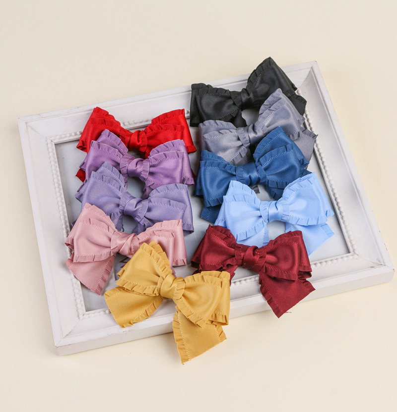 Classic thickened ruffled woven ribbon bow hair accessory clothing high-density wavy ribbon black fungus skirt hem satin ribbon pic 28